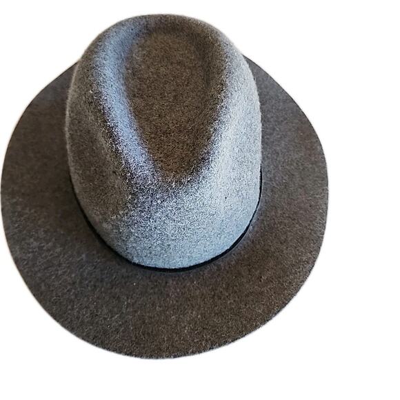 Brixton "Wesley" Fedora Unisex Adjustable Packable 100% Wool Felt Hat Size L 7.5 - Picture 2 of 11
